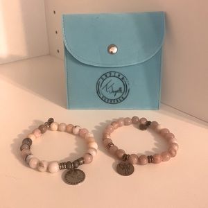 2 beautiful T. Jazelle semi precious gemstone bracelets